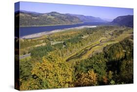 Looking East up the Columbia River, Columbia River Gorge National Scenic Area, Oregon-Craig Tuttle-Stretched Canvas