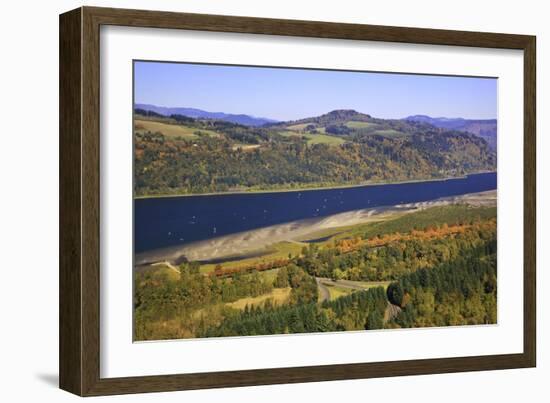 Looking East up the Columbia River, Columbia River Gorge National Scenic Area, Oregon-Craig Tuttle-Framed Photographic Print