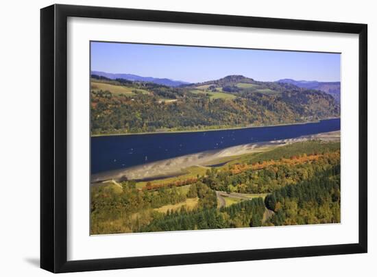 Looking East up the Columbia River, Columbia River Gorge National Scenic Area, Oregon-Craig Tuttle-Framed Photographic Print