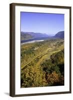 Looking East up the Columbia River, Columbia River Gorge National Scenic Area, Oregon-Craig Tuttle-Framed Photographic Print