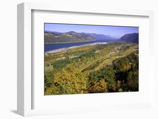 Looking East up the Columbia River, Columbia River Gorge National Scenic Area, Oregon-Craig Tuttle-Framed Photographic Print