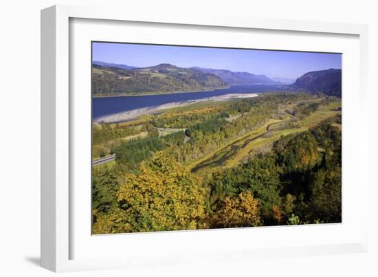 Looking East up the Columbia River, Columbia River Gorge National Scenic Area, Oregon-Craig Tuttle-Framed Photographic Print