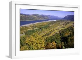 Looking East up the Columbia River, Columbia River Gorge National Scenic Area, Oregon-Craig Tuttle-Framed Photographic Print