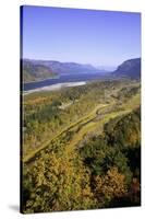 Looking East up the Columbia River, Columbia River Gorge National Scenic Area, Oregon-Craig Tuttle-Stretched Canvas