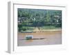 Looking East, with Mekong River Traffic and Part of Luang Prabang, Laos, Indochina-Richard Ashworth-Framed Photographic Print