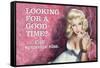 Looking for a Good Time? Call Someone Else-Ephemera-Framed Stretched Canvas