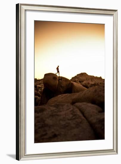 Looking For Lines Amongst The Stone In Joshua Tree National Park-Daniel Kuras-Framed Photographic Print