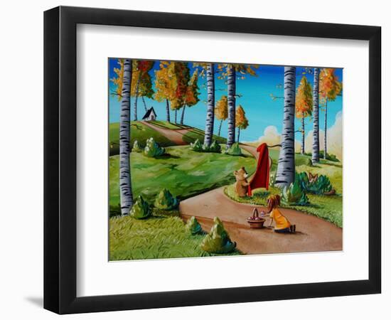 Looking For Little Red Riding Hood-Cindy Thornton-Framed Art Print