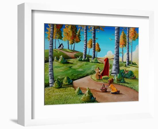 Looking For Little Red Riding Hood-Cindy Thornton-Framed Art Print