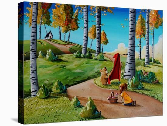 Looking For Little Red Riding Hood-Cindy Thornton-Stretched Canvas