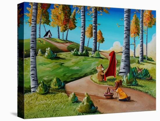 Looking For Little Red Riding Hood-Cindy Thornton-Stretched Canvas