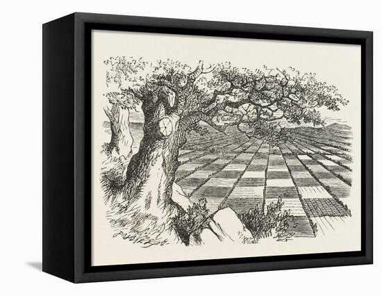 Looking Glass Country-John Tenniel-Framed Stretched Canvas