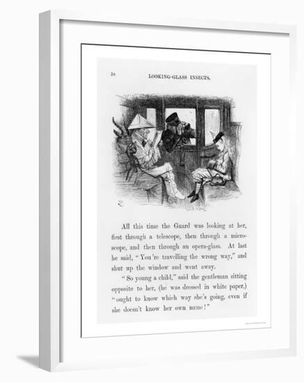 Looking-Glass Insects, Illustration from "Alice Through the Looking-Glass" by Lewis Carroll 1872-John Tenniel-Framed Giclee Print