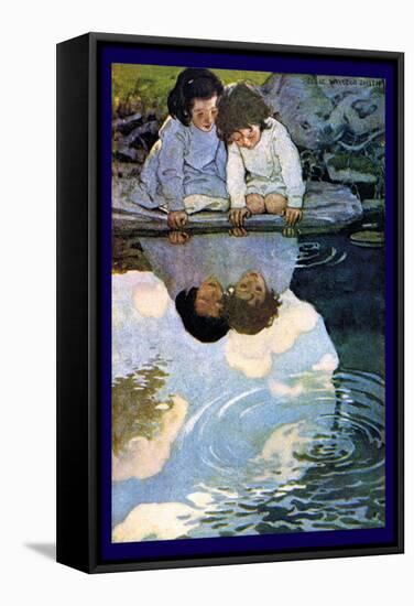 Looking-Glass River-Jessie Willcox-Smith-Framed Stretched Canvas