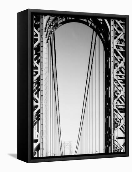 Looking Head on at Roadway of George Washington Bridge-Margaret Bourke-White-Framed Stretched Canvas