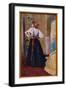 Looking in the Mirror, 1895 (Oil on Canvas)-Federigo Zandomeneghi-Framed Giclee Print