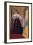 Looking in the Mirror, 1895 (Oil on Canvas)-Federigo Zandomeneghi-Framed Giclee Print