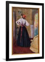 Looking in the Mirror, 1895 (Oil on Canvas)-Federigo Zandomeneghi-Framed Giclee Print