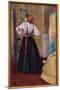 Looking in the Mirror, 1895 (Oil on Canvas)-Federigo Zandomeneghi-Mounted Giclee Print