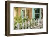 Looking into a Garden of a House, Taos, New Mexico, USA. Classic Architecture-Julien McRoberts-Framed Photographic Print