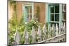 Looking into a Garden of a House, Taos, New Mexico, USA. Classic Architecture-Julien McRoberts-Mounted Photographic Print