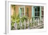 Looking into a Garden of a House, Taos, New Mexico, USA. Classic Architecture-Julien McRoberts-Framed Photographic Print