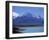 Looking North Along Lake Pukaki Towards Mt. Cook in the Southern Alps of Canterbury, New Zealand-Robert Francis-Framed Photographic Print