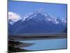 Looking North Along Lake Pukaki Towards Mt. Cook in the Southern Alps of Canterbury, New Zealand-Robert Francis-Mounted Photographic Print