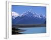Looking North Along Lake Pukaki Towards Mt. Cook in the Southern Alps of Canterbury, New Zealand-Robert Francis-Framed Photographic Print