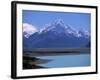 Looking North Along Lake Pukaki Towards Mt. Cook in the Southern Alps of Canterbury, New Zealand-Robert Francis-Framed Photographic Print