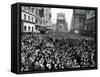 Looking North from 44th Street, New York's Times Square is Packed-null-Framed Stretched Canvas