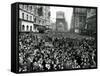 Looking North from 44th Street, New York's Times Square is Packed-null-Framed Stretched Canvas