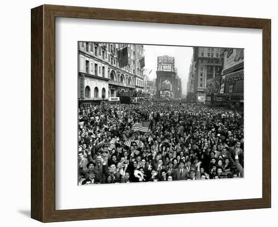 Looking North from 44th Street, New York's Times Square is Packed-null-Framed Photographic Print