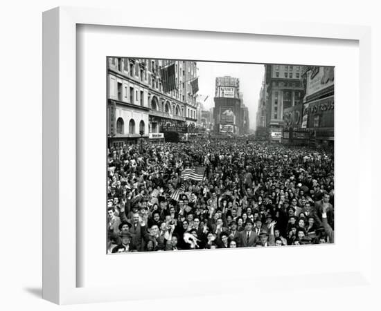 Looking North from 44th Street, New York's Times Square is Packed-null-Framed Photographic Print