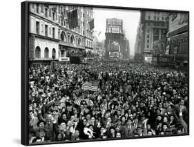 Looking North from 44th Street, New York's Times Square is Packed-null-Framed Photographic Print