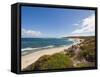 Looking North from Gnarabup Towards the Surf Break at Mouth of Margaret River, Western Australia-Robert Francis-Framed Stretched Canvas