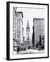 Looking North on Broad Street, Philadelphia, Pennsylvania-null-Framed Photo