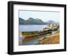 Looking North up the Mekong River, Boats Moored at Luang Prabang, Laos, Indochina-Richard Ashworth-Framed Photographic Print