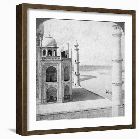 Looking North-West from the Taj Mahal Up the Jumna River to Agra, India, 1903-Underwood & Underwood-Framed Photographic Print