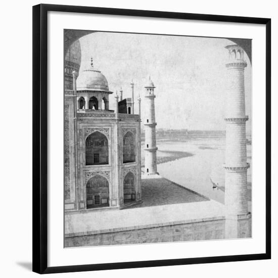 Looking North-West from the Taj Mahal Up the Jumna River to Agra, India, 1903-Underwood & Underwood-Framed Photographic Print