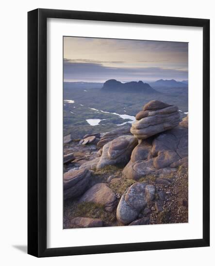 Looking Northwest from Cul Mor Summit, Assynt Mountains, Highland, Scotland, UK, June 2011-Joe Cornish-Framed Photographic Print