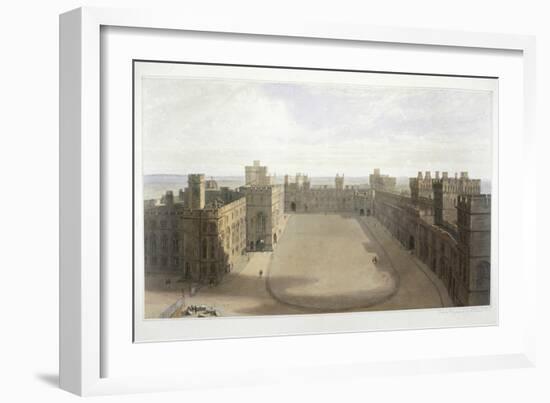 'Looking onto the Quadrangle at Windsor', c1825-1830-William Daniell-Framed Giclee Print