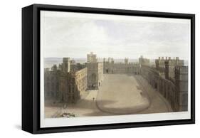 'Looking onto the Quadrangle at Windsor', c1825-1830-William Daniell-Framed Stretched Canvas