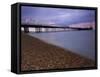 Looking Out at Brighton Pier from Brighton Beach, Taken at Sunset, Brighton, Sussex, England, UK-Ian Egner-Framed Stretched Canvas