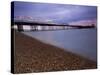 Looking Out at Brighton Pier from Brighton Beach, Taken at Sunset, Brighton, Sussex, England, UK-Ian Egner-Stretched Canvas