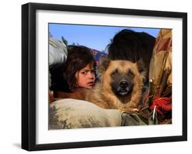 Looking Out from a Vehicle as They Wait for Security Clearance at a Checkpoint on Outskirt of Bannu-null-Framed Photographic Print