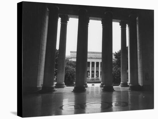 Looking Out into the Courtyard of Havana University-Joe Scherschel-Stretched Canvas