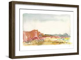 Looking Out Neutral-Kristy Rice-Framed Art Print