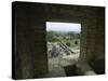 Looking out of the Ruins Over Palenque, Mexico-Michael Brown-Stretched Canvas