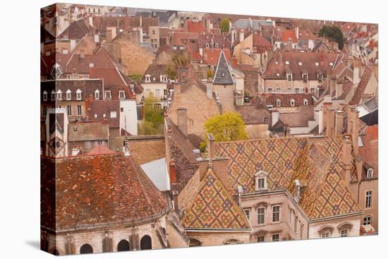 Looking Out over the Rooftops of Dijon, Burgundy, France, Europe-Julian Elliott-Stretched Canvas